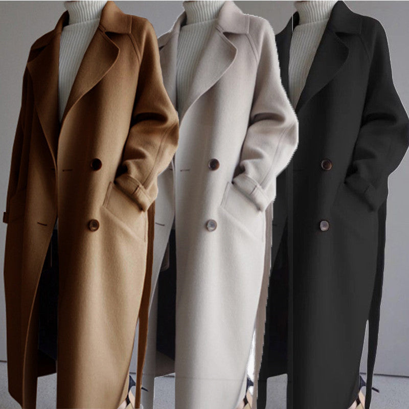 Khloe® | Lined Wool Trench Coat