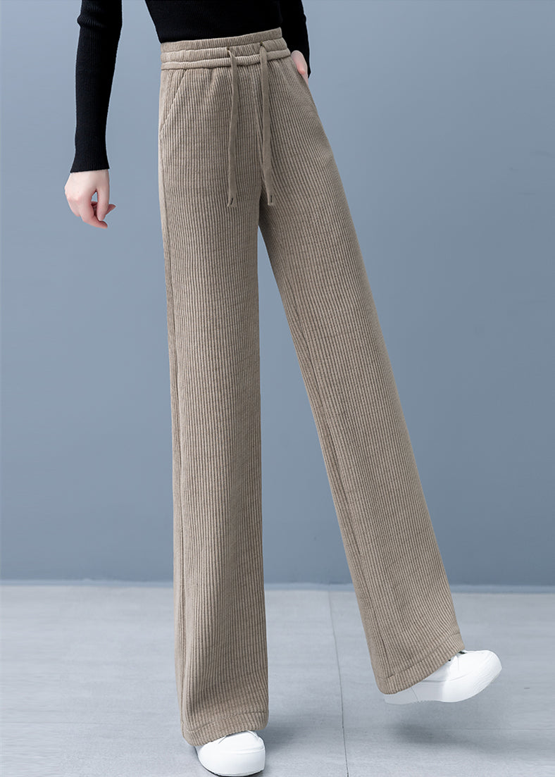 CozyStride® | Ribbed Cashmere Wide-Leg Pants