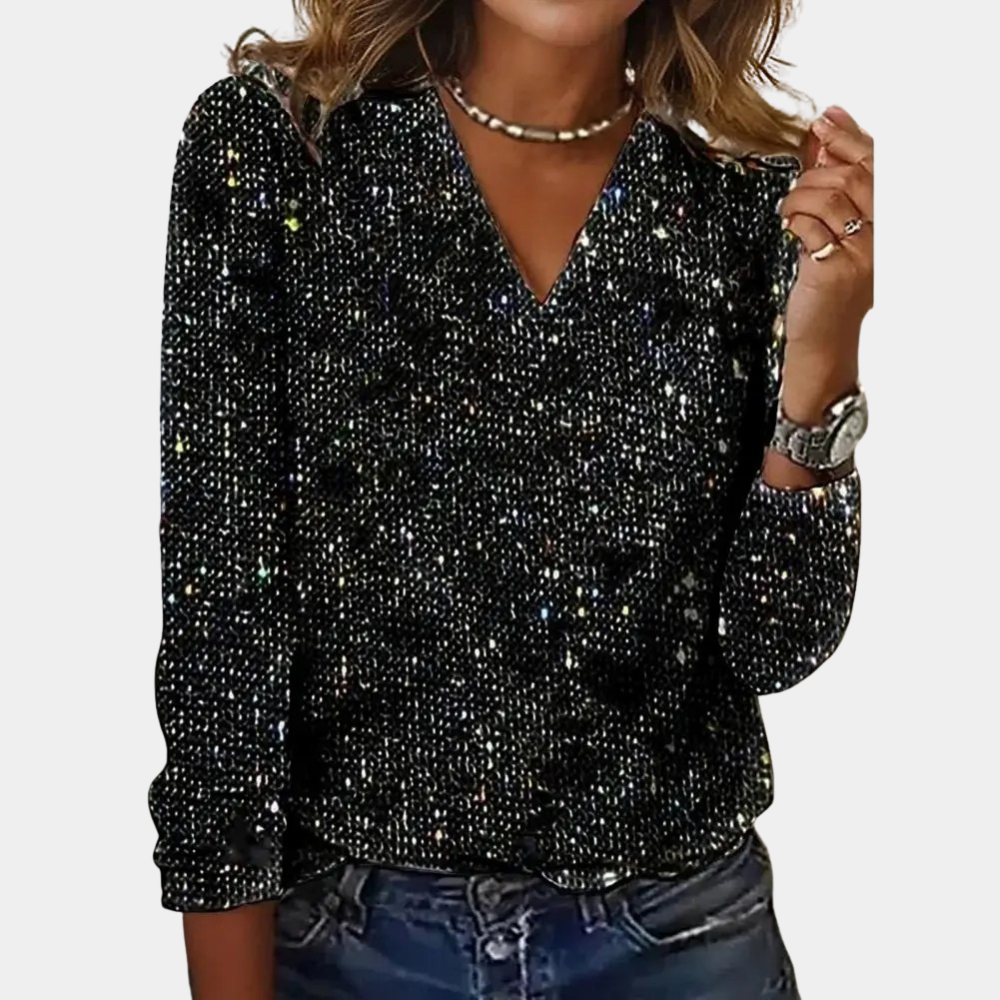 Dakota® | Glitter V-Neck Top