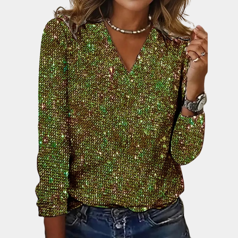 Dakota® | Glitter V-Neck Top