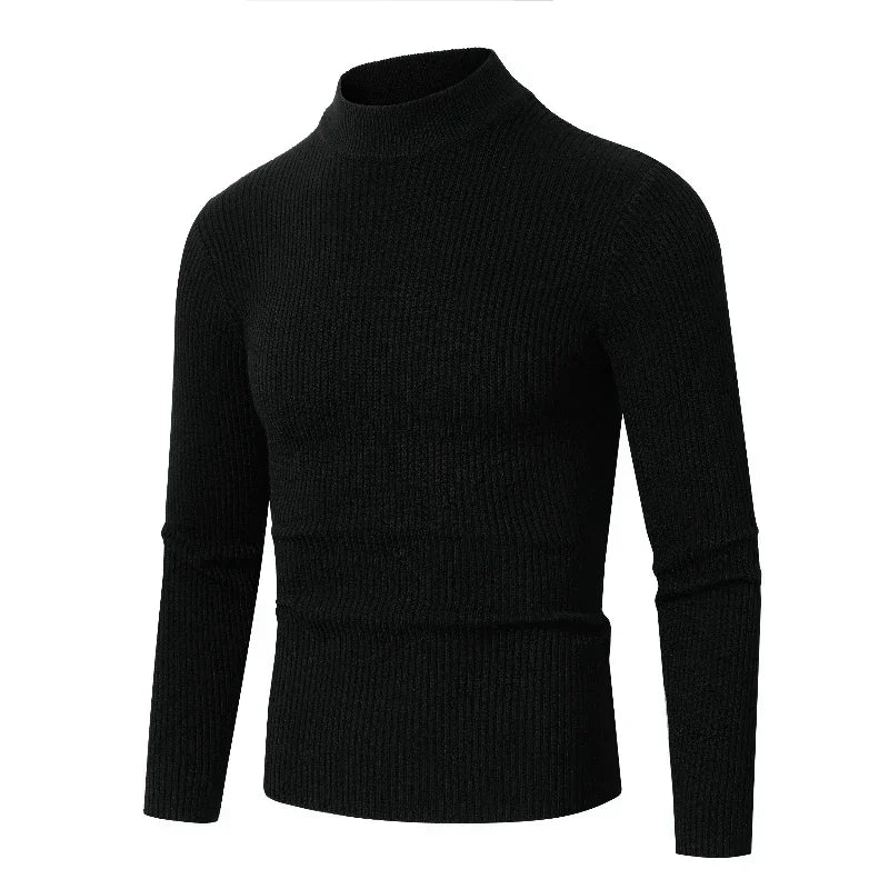 Zane® | Semi-High Neck Knit Sweater