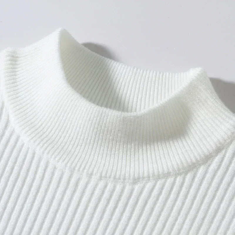 Zane® | Semi-High Neck Knit Sweater