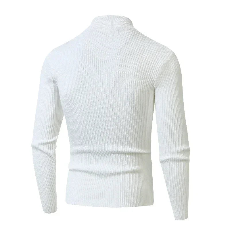 Zane® | Semi-High Neck Knit Sweater