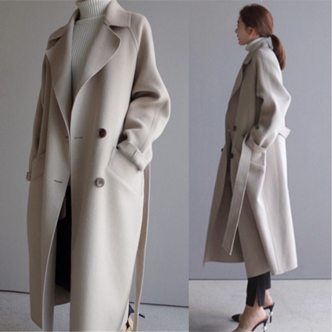 Khloe® | Lined Wool Trench Coat