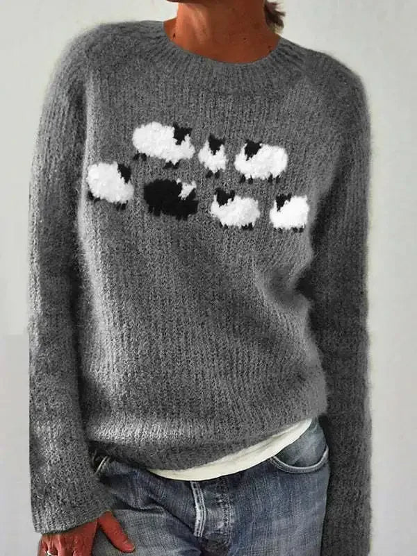 Herd® | Sheep Pattern Knit Sweater